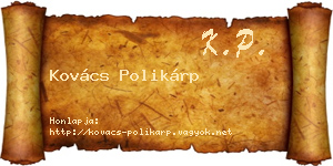 Kovács Polikárp névjegykártya
